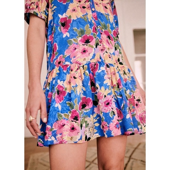 NWOT Sezane Mini Floral Short-Sleeve Lenitta Dress - Picture 5 of 7